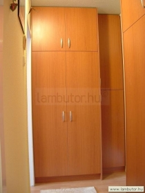 Gardróbszekrény cseresznyefa mintázatos laminált lapból